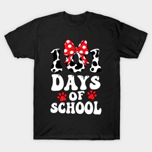 100 Days Of School Dalmatian Dog 100 Days Smarter Boys Girls T-Shirt